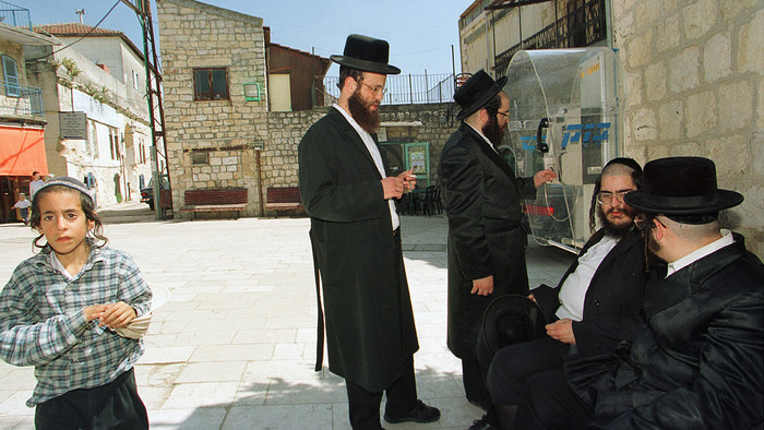 Orthodoxe Juden in der Altstadt Safed.