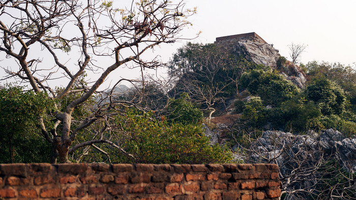 Geierberg in der Nähe der Stadt Rajgir, Indien