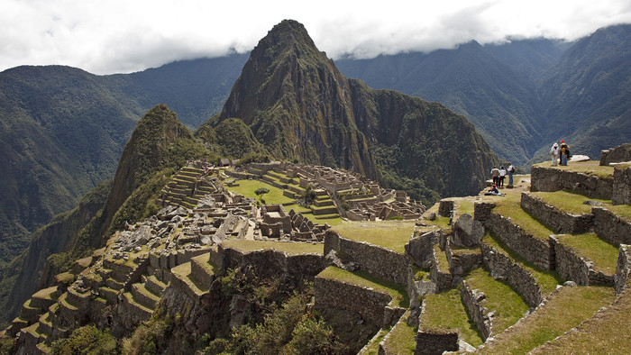 Überblick auf alte Inka-Stadt Machu Picchu
