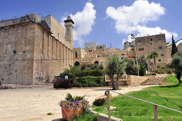 Blick auf die Grabstätte der Patriarchen in Hebron.