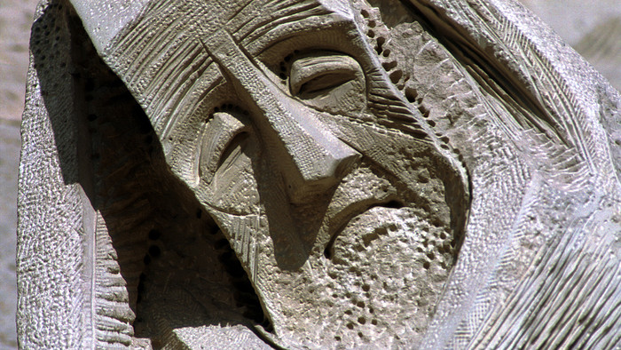 Skulptur von Petrus an der Sagrada Familia
