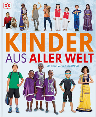 Buchcover “Kinder aus aller Welt” von Anabel Kindersley und Barnabas Kindersley zu sehen sind Kinder von verschiedenen Ländern der Welt