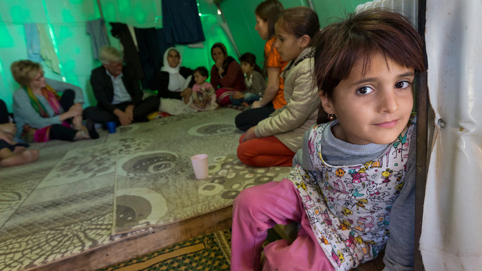 Mädchen im Flüchtlingslager in der Türkei