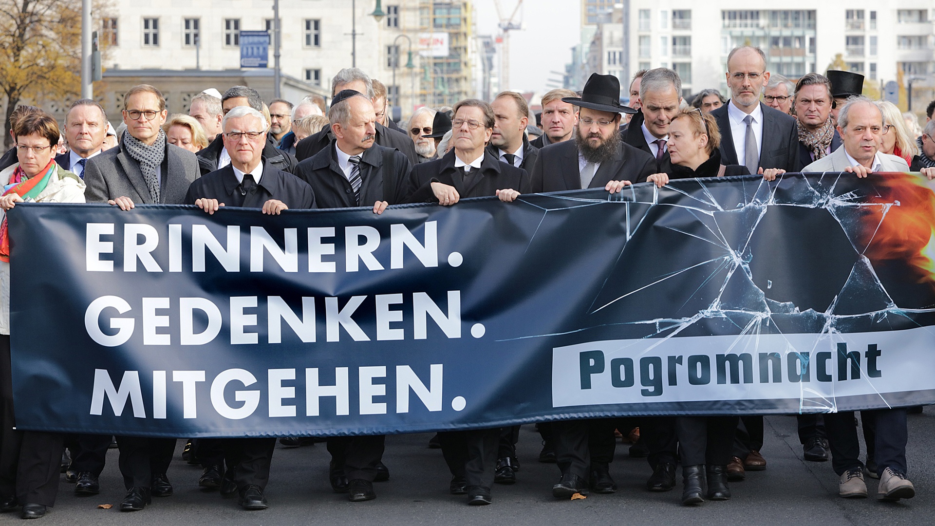 Gedenkweg der Kirchen anlässlich des 80. Jahrestages der Reichspogromnacht in 2018 in Berlin
