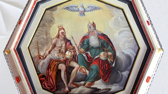 Darstellung von Gott als Vater, Sohn und Heiliger Geist.
