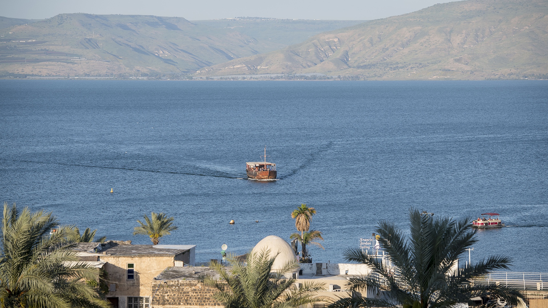 Nachempfundenes Jesus-Schiff auf dem See Genezareth