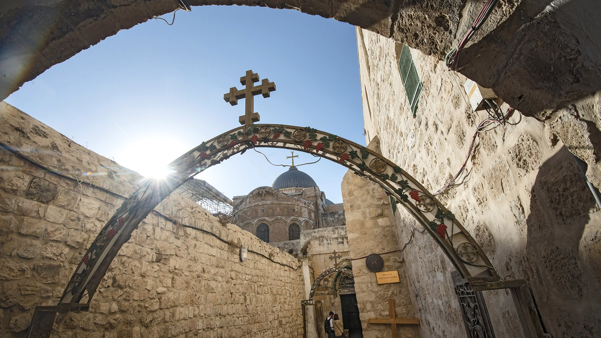 Das koptische Kloster St. Antony an der Rückseite der Grabeskirche in Jerusalem