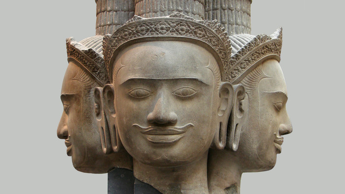 vierköpfige Statue des Gottes Brahma