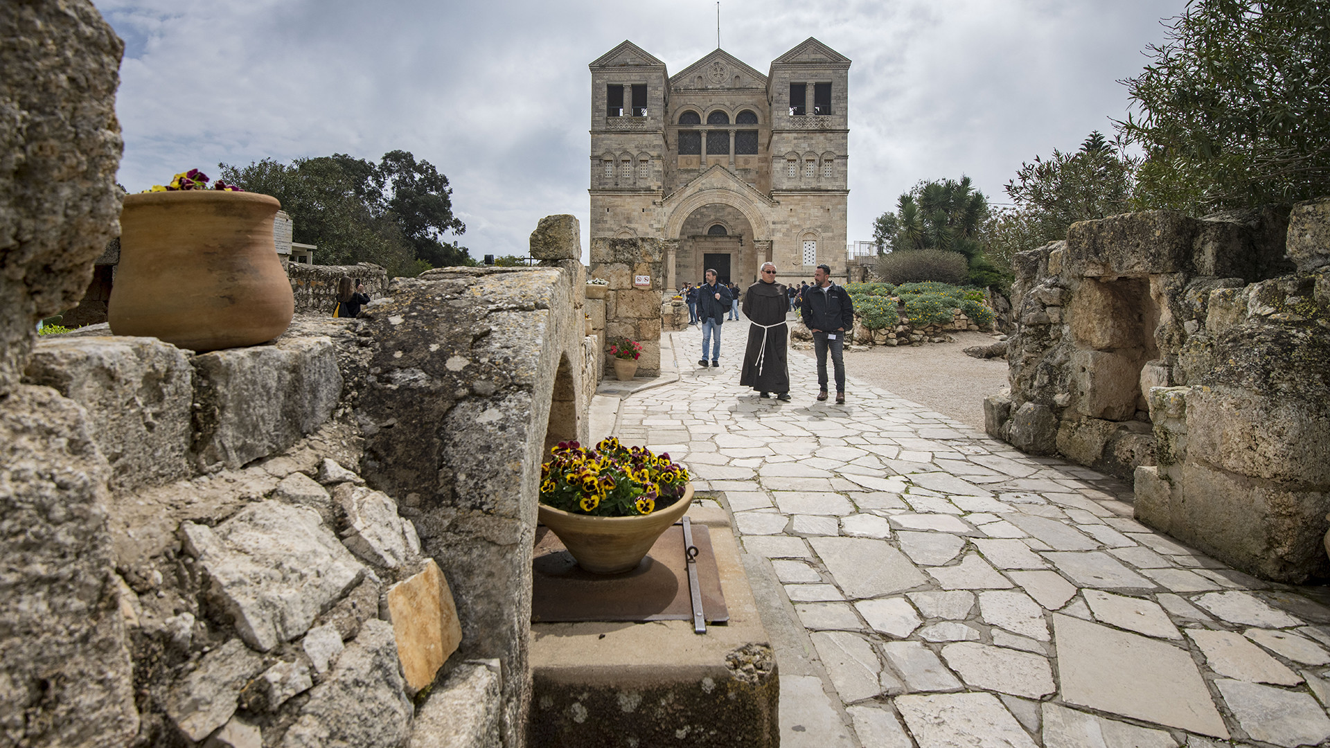 Verklärungsbasilika auf dem Berg Tabor in Israel nahe des See Genezareth