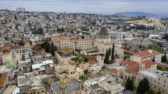 Blick über Nazareth mit der Verkündigungskirche