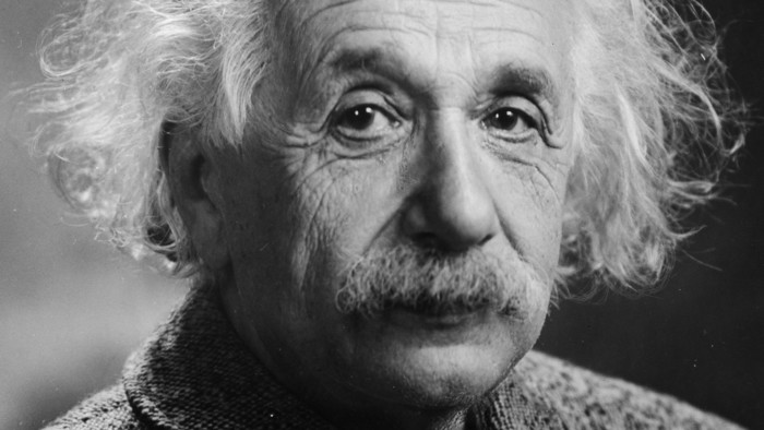 Schwarz-Weiß-Fotografie von Albert Einstein