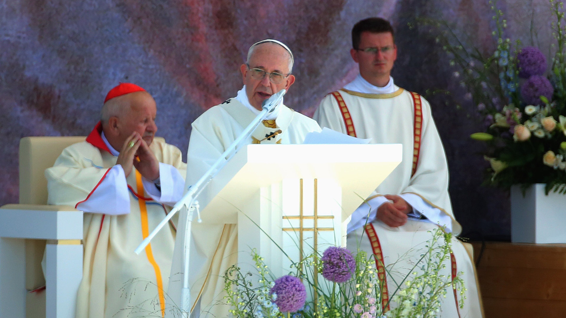 Messe unter freiem Himmel in Polen