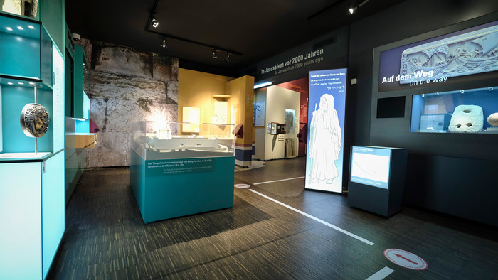 Ausstellungsräumlichkeiten des Bibelhaus Erlebnis Museums Frankfurt