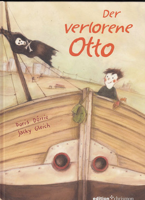 Buchcover “Der verlorene Otto” von Doris Dörrie und Jacky Gleich zu sehen ist ein Junge auf einem Boot