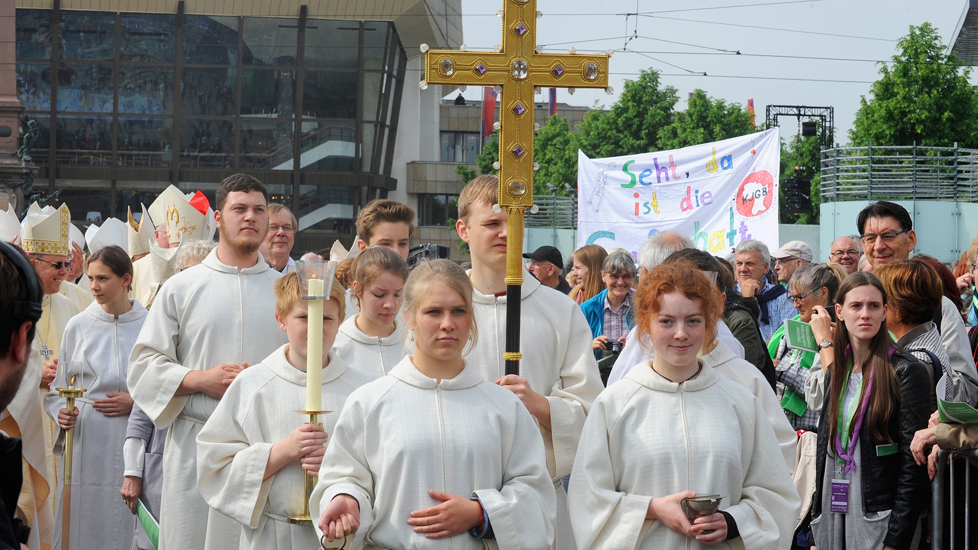 Fronleichnamsgottesdienst während des Katholikentags in Leipzig in 2016
