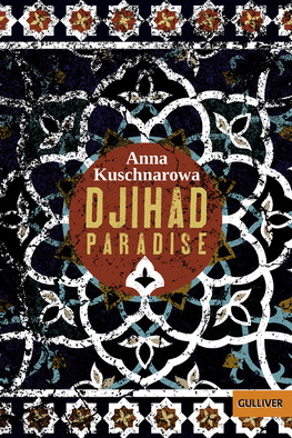 Buchcover "Djihad Paradise" von Anna Kuschnarowa zu sehen ist ein Muster einer Blume in Weiß